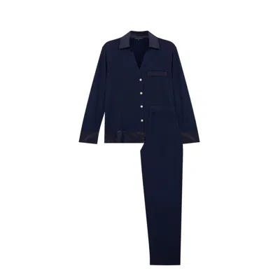House Of Silk Women's Ella Soft Viscose Pajama Set Navy Blue