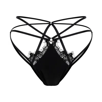 House Of Silk Women's Flamme Ouvert Panty Black
