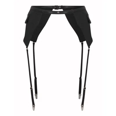 House Of Silk Women's Fleur Garter Belt Black