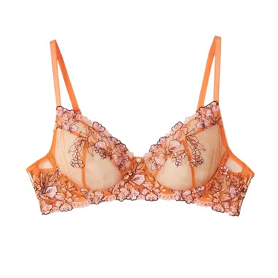 House Of Silk Women's Pink / Purple / Yellow Liore Demi Bra Orange In Pink/purple/yellow