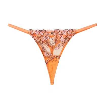House Of Silk Women's Pink / Purple / Yellow Liore V-string Orange In Pink/purple/yellow