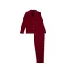 House Of Silk Women's Red Ella Soft Viscose Pajama Set Burgundy