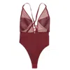 House Of Silk Women's Red Fleur Bodysuit Burgundy In Red