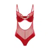 House Of Silk Women's Silk Madeline Bodysuit Red In Red