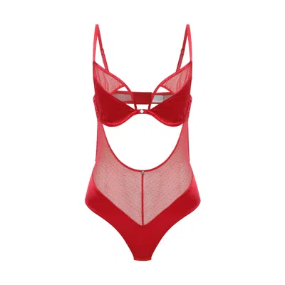 House Of Silk Women's Silk Madeline Bodysuit Red