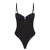 House Of Silk Women's Viola Backed Push Up Tulle Bodysuit Black In Black