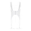 House Of Silk Women's Viola Corset And Garter Set White In White
