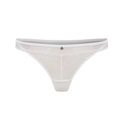 House Of Silk Women's White Raye Thong