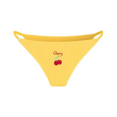 House Of Silk Women's Yellow / Orange Yellow Cherry Panty Yellow In Yellow/orange