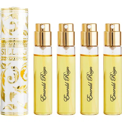 House Of Sillage Blanche Or Emerald Reign Fragrance Travel Spray Set In Transparent