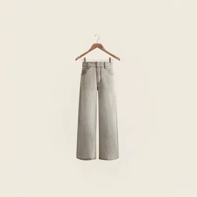 House Of Sunny 13oz Wide Leg Denim In Neutral