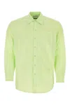 House Of Sunny Camicia Vito In Popeline Verde Acido Uomo