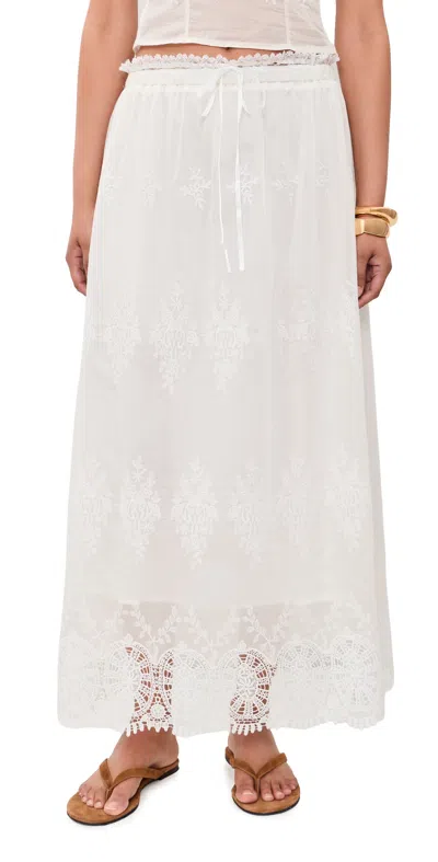 House Of Sunny Blossom Skirt Ivory In White