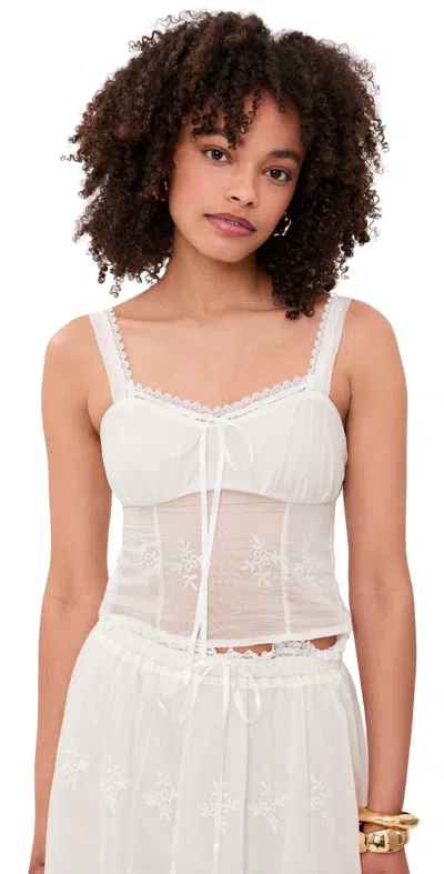 House Of Sunny Blossom Top Ivory In White