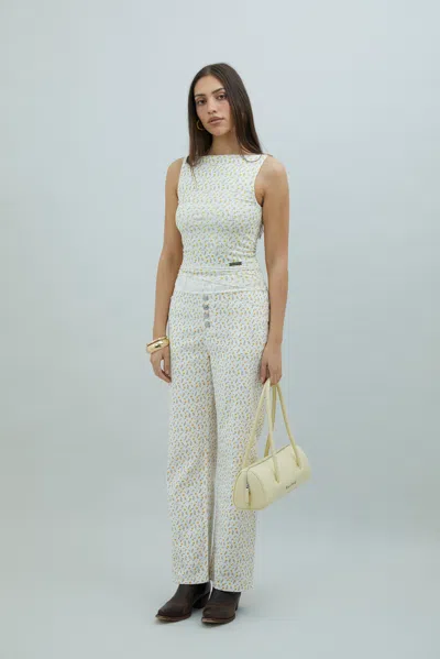 House Of Sunny Buttercup Jessie Denim Jeans Butter In White
