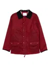 House Of Sunny Button Corduroy-collar Jacket In Red