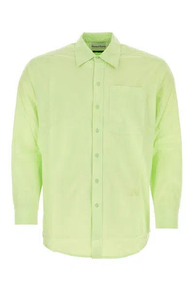 HOUSE OF SUNNY CAMICIA VITO IN POPELINE VERDE ACIDO UOMO