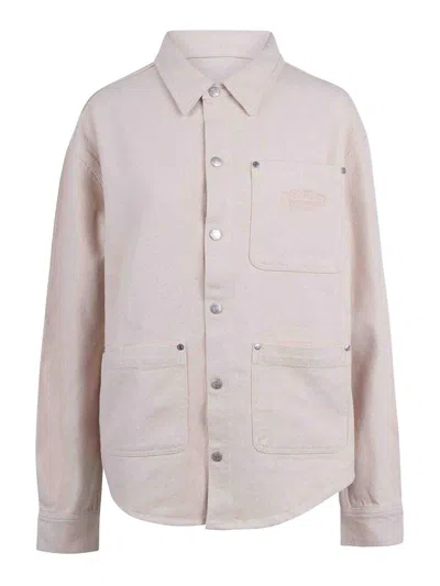 House Of Sunny Denim Shirt In Nude
