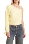 HOUSE OF SUNNY HOUSE OF SUNNY CAPULET CABLE ONE SHOULDER SWEATER