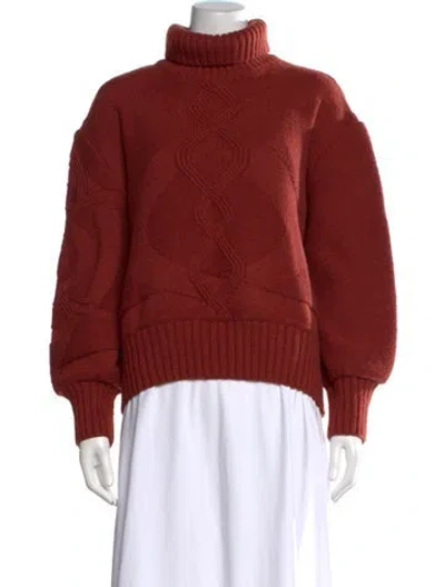 Pre-owned House Of Sunny Cashmere Patterned Sweater In Burgundy