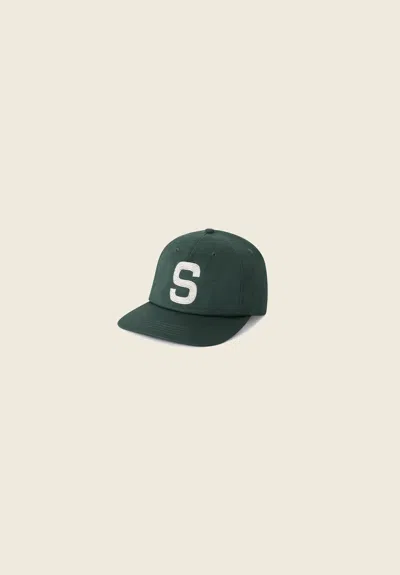 House Of Sunny Chain Stitch Emblem Cap In Green