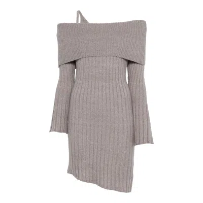 House Of Sunny Chunky Rib Dress In Gray