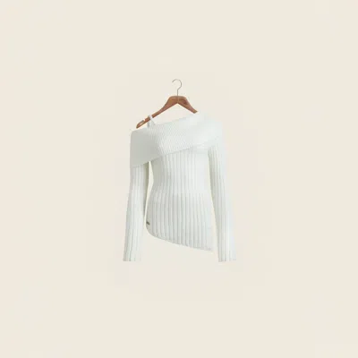 House Of Sunny Chunky Rib Top In White