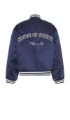 House Of Sunny Club Bomber Jacket In Royal