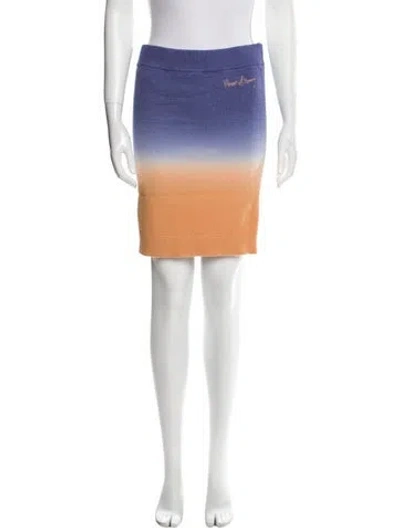 Pre-owned House Of Sunny Colorblock Pattern Mini Skirt In Blue