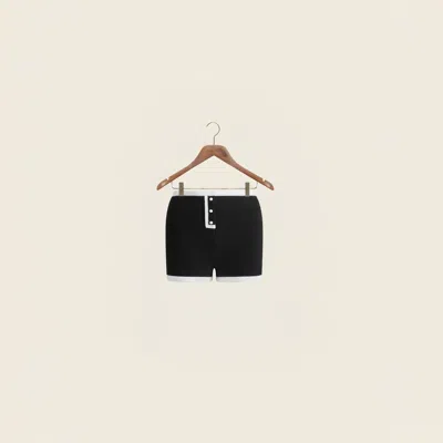 House Of Sunny Contrast Hot Pants In Black