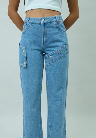 House Of Sunny Cowboy Denim Jeans In Blue
