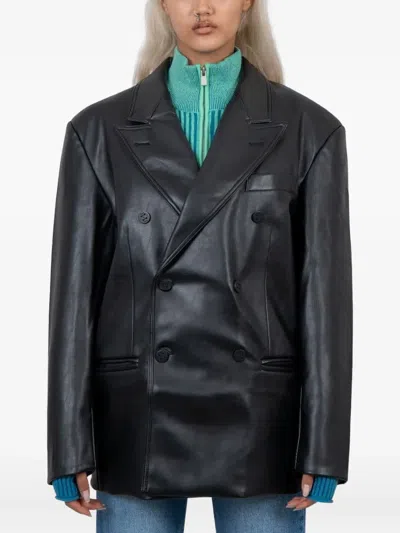 House Of Sunny Double-breasted Blazer In Black