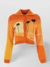 HOUSE OF SUNNY EMBROIDERED ACRYLIC CARDIGAN GOLDEN HOUR