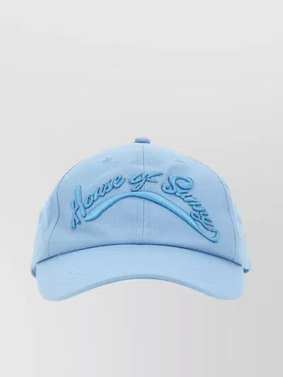 House Of Sunny Embroidered Detailing Cotton Baseball Hat In Blue