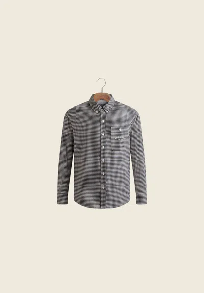 House Of Sunny Gingham Shirt In Gray