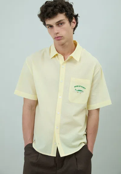 House Of Sunny Gone Fishing Shirt In Yellow