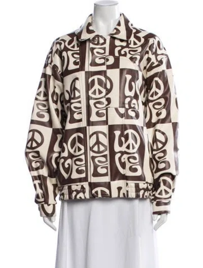 Pre-owned House Of Sunny Graphic Print Jacket In Multi