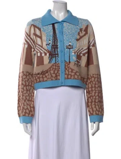 Pre-owned House Of Sunny Graphic Print Sweater In Multicolor