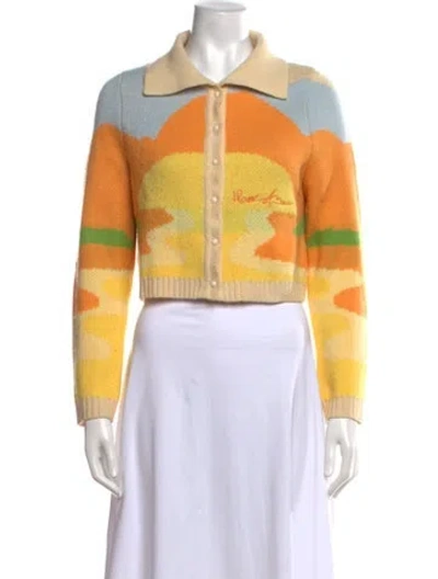 Pre-owned House Of Sunny Graphic Print Sweater In Neutrals