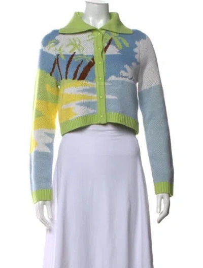 Pre-owned House Of Sunny Graphic Print Sweater W/ Tags In Yellow
