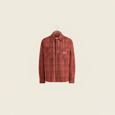 House Of Sunny Heavy Weight Plaid Overshirt In Brown