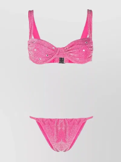 House Of Sunny High-waisted Sleeveless Lingerie Rhinestone Embellishment In Pink