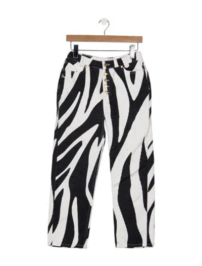 Pre-owned House Of Sunny High-rise Straight Leg Jeans In White
