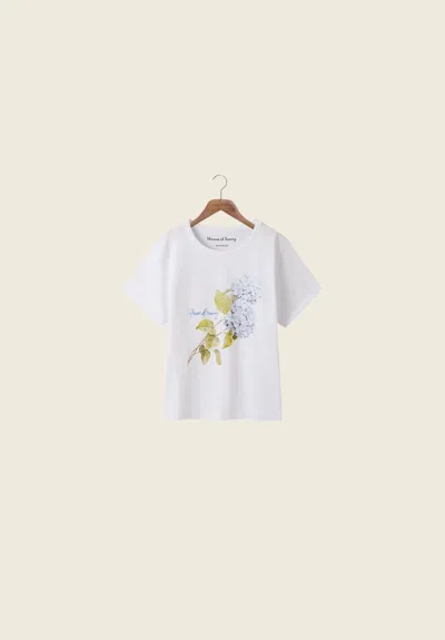 Hydrangea Baby Tee In White from House of Sunny