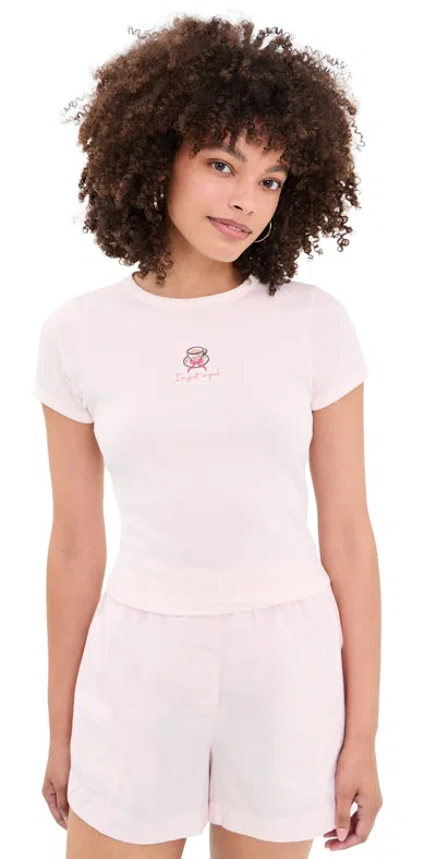 House Of Sunny I'm Just A Girl Baby Tee Blush In Pink