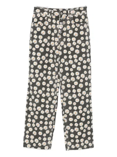 HOUSE OF SUNNY JESSIE DAISY-PRINT FIVE-POCKET JEANS