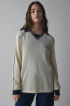 House Of Sunny Keepers Collared Knit Top In Ivory, Women's At Urban Outfitters In Ivory