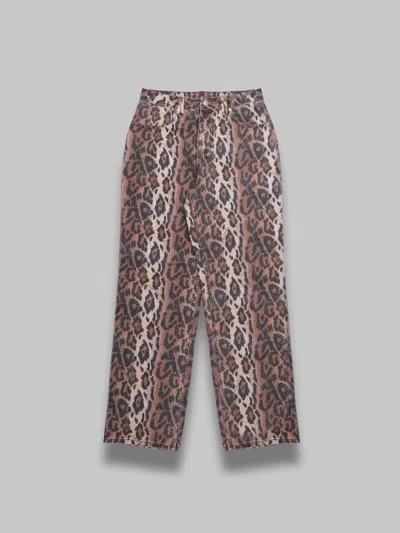 House Of Sunny Leopard Jessie Denim In Brown