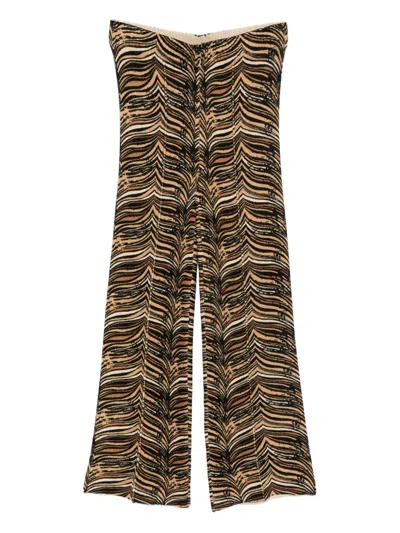 House Of Sunny Lobby Lounge Straight Trousers In Brown