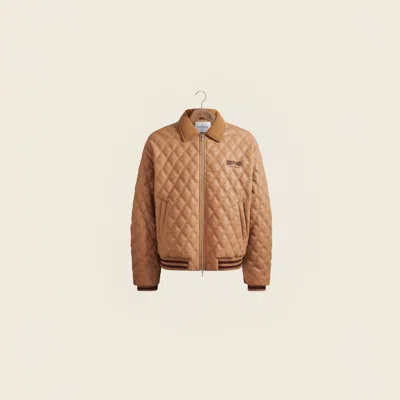 House Of Sunny Mid Century Quilt Bomber In Brown